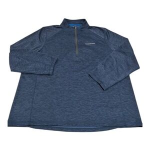 Vineyard Vines Men's XXL Blue Textured Performance 1/4 Zip Pullover